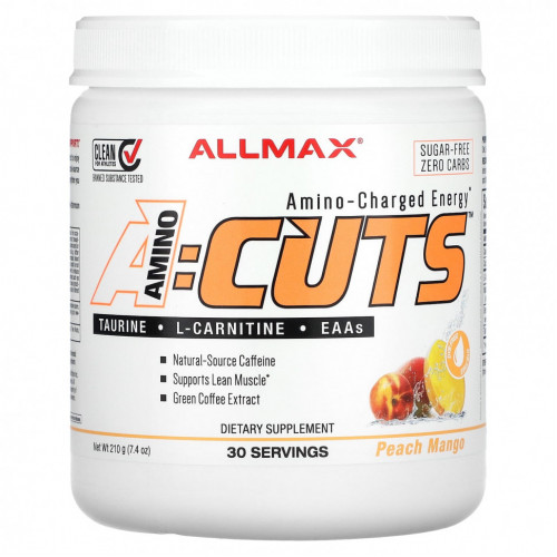 ALLMAX, AMINOCUTS, персик и манго, 210 г (7,4 унции)