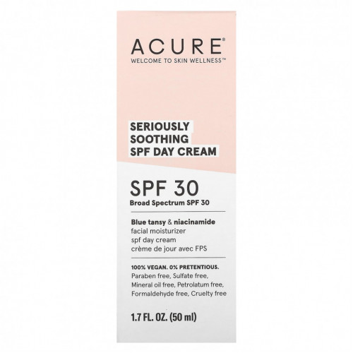 ACURE, Seriously Soothing, дневной крем с SPF, SPF 30, 50 мл (1,7 жидк. Унции)