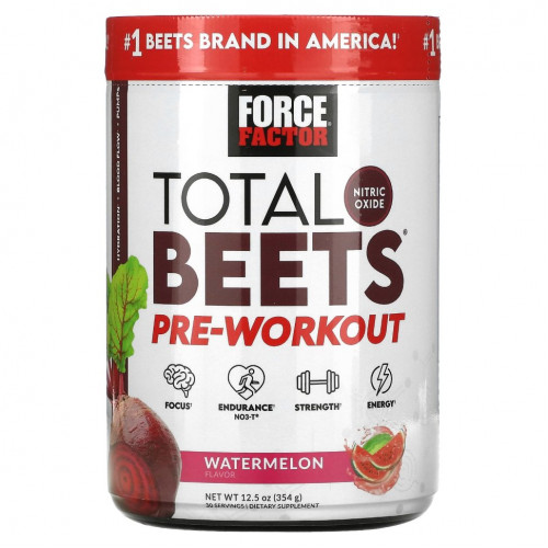 Force Factor, Total Beets, перед тренировкой, арбуз, 354 г (12,5 унции)