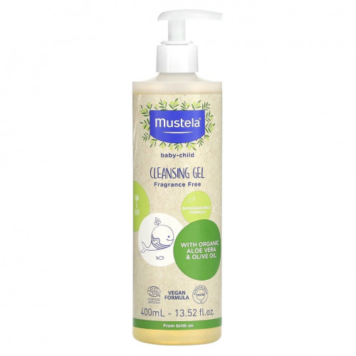 Mustela, Очищающий гель для детей, без отдушек, 400 мл (13,52 жидк. Унции)