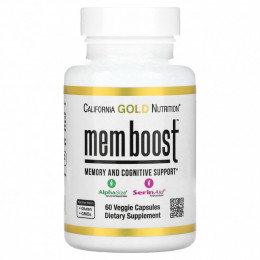 California Gold Nutrition, MEM Boost, средство для поддержки памяти и когнитивных функций, 60 растительных капсул