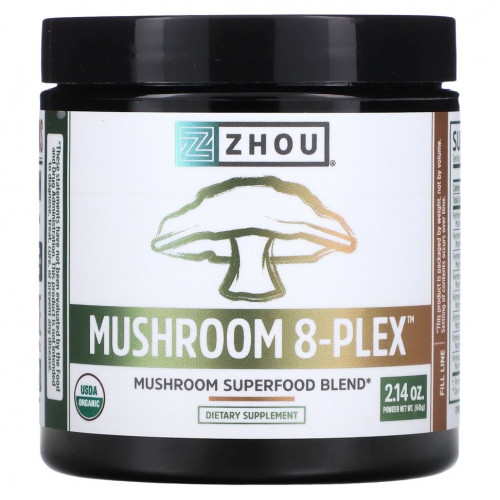 Zhou Nutrition, Mushroom 8-Plex Powder, 2.14 oz (60 g)