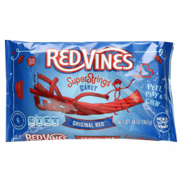 Red Vines, Super Strings Candy, оригинальный красный, 397 г (14 унций)