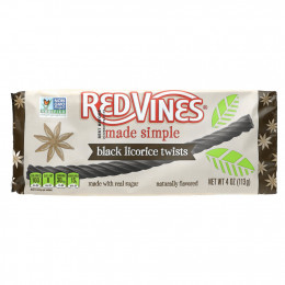 Red Vines, Противень с солодкой, Made Simple, кусочки черной солодки, 113 г (4 унции)