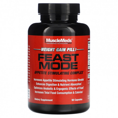 MuscleMeds, Feast Mode, комплекс для стимуляции аппетита, 90 капсул