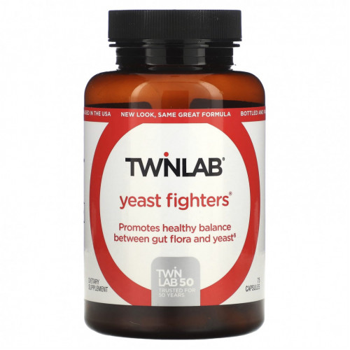 Twinlab, Yeast Fighters, 75 капсул