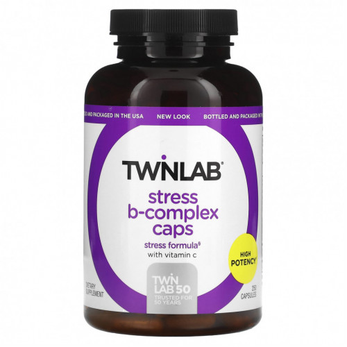 Twinlab, Stress B-Complex, капсулы, 250 капсул