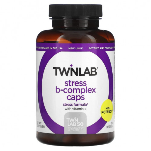 Twinlab, Stress B-Complex, капсулы, 100 капсул