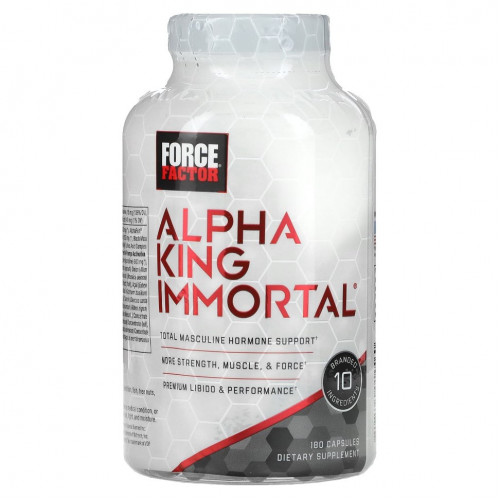 Force Factor, Alpha King Immortal, 180 капсул