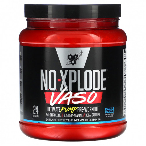 BSN, No-Xplode VASO, Ultimate Pump перед тренировкой, Razzle Dazzle, 504 г (1,11 фунта)