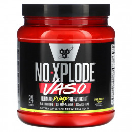 BSN, No-Xplode VASO, Ultimate Pump перед тренировкой, с ананасом, 504 г (1,11 фунта)