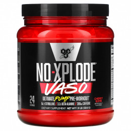 BSN, No-Xplode VASO, Ultimate Pump перед тренировкой, Cherry Bomb, 504 г (1,11 фунта)