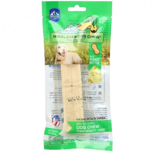 Himalayan Pet Supply, Himalayan Dog Chew, Hard, With Peanut Butter, 2.3 oz (65 g)