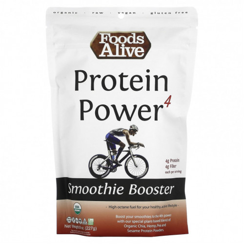 Foods Alive, Smoothie Booster, протеиновый порошок 4, 227 г (8 унций)