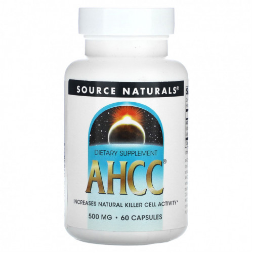 Source Naturals, AHCC, 500 мг, 60 капсул