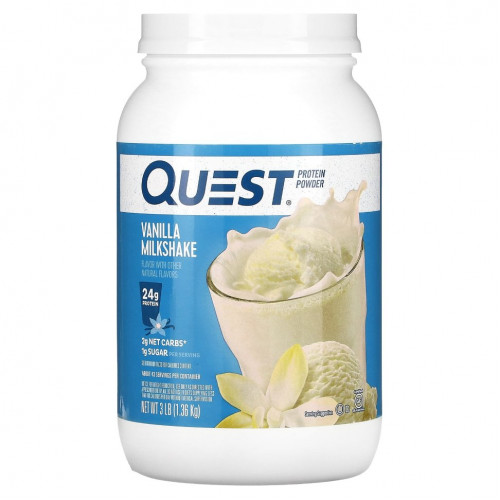 Quest Nutrition, Протеиновый порошок, ванильный молочный коктейль, 1,36 кг (3 фунта)