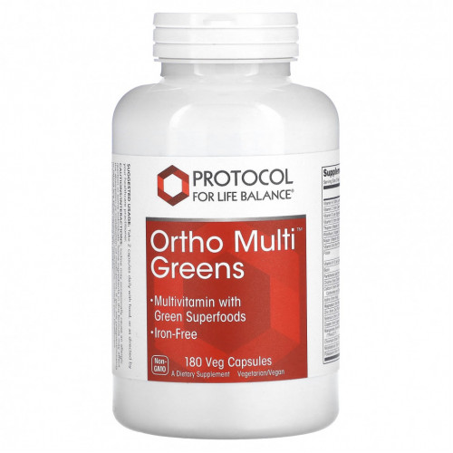 Protocol for Life Balance, Ortho Multi Greens, 180 растительных капсул