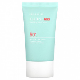 Bring Green, Успокаивающий солнцезащитный крем Tea Tree CICA, SPF 50+ PA ++++, 50 мл (1,69 жидк. Унции)