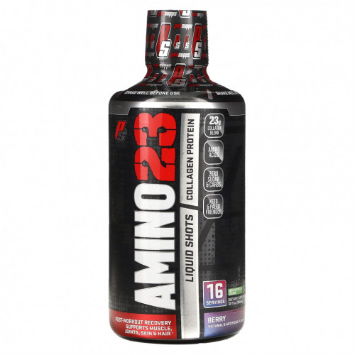 ProSupps, Amino23, жидкий коллагеновый протеин, ягодный, 946 мл (32 жидк. Унции)