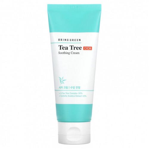 Bring Green, Успокаивающий крем Tea Tree CICA, 100 мл (3,38 жидк. Унции)