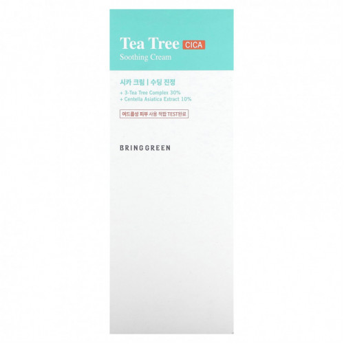 Bring Green, Успокаивающий крем Tea Tree CICA, 100 мл (3,38 жидк. Унции)