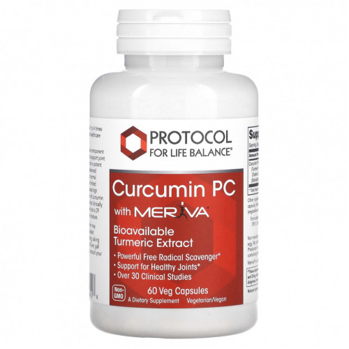 Protocol for Life Balance, Curcumin PC with Meriva, 60 растительных капсул