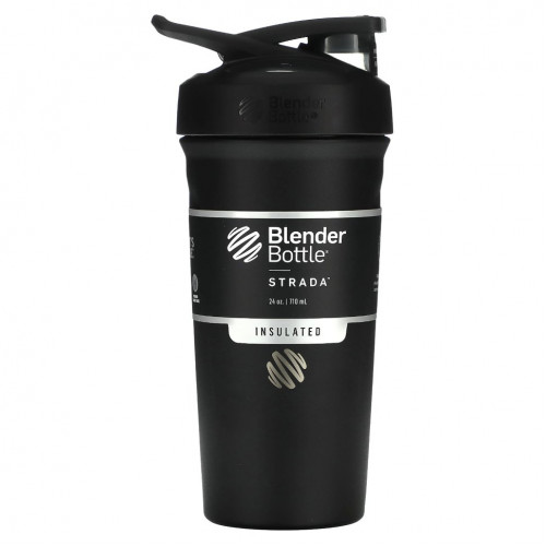 Blender Bottle, Strada, с изоляцией из нержавеющей стали, черный, 710 мл (24 унции)