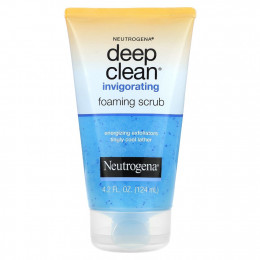 Neutrogena, Deep Clean, бодрящий пенный скраб, 124 мл (4,2 жидк. Унции)