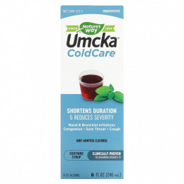 Nature's Way, Umcka, ColdCare, Soothing Syrup, Mint Menthol , 8 oz (240 ml)