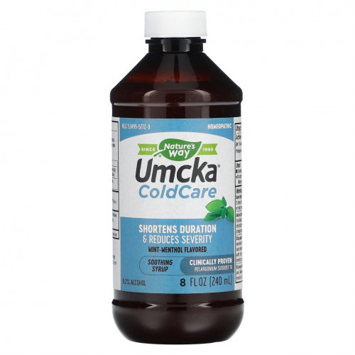 Nature's Way, Umcka, ColdCare, Soothing Syrup, Mint Menthol , 8 oz (240 ml)