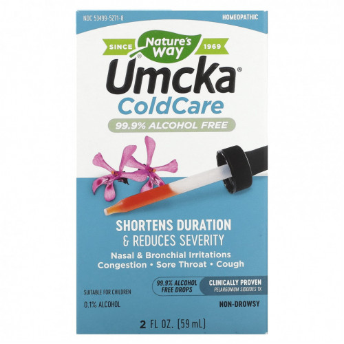 Nature's Way, Umcka ColdCare, 99.9% Alcohol-Free Drops, 2 fl oz (59 ml)