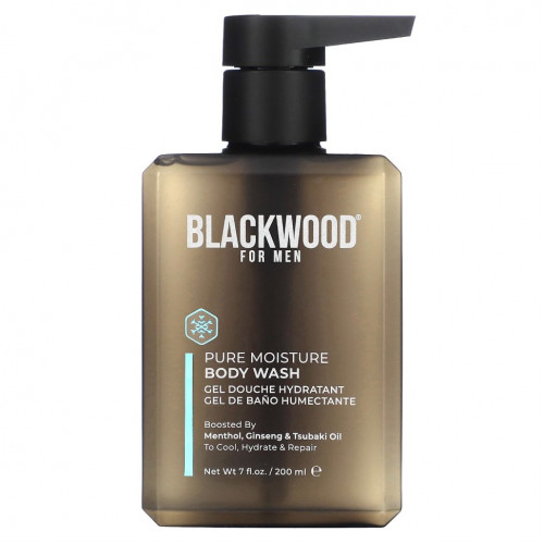 Blackwood For Men, Гель для душа Pure Moisture, ментол, женьшень и масло цубаки, 200 мл (7 жидк. Унций)