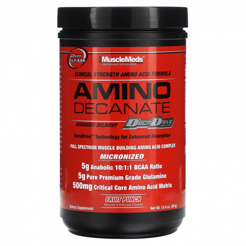 MuscleMeds, АМИНО ДЕКАНАТ, фруктовый пунш, 381 г (13,4 унции)