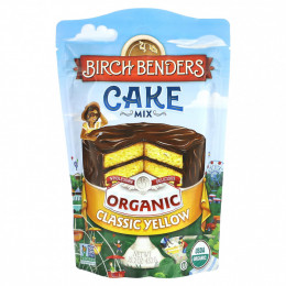 Birch Benders, Cake Mix, органический классический желтый, 432 г (15,2 унции)