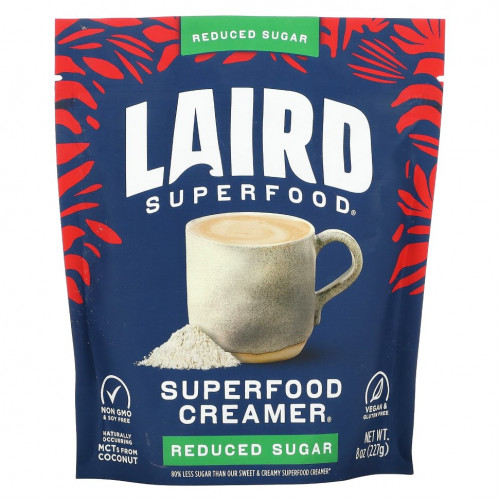 Laird Superfood, Сливки Superfood, с пониженным содержанием сахара, 227 г (8 унций)