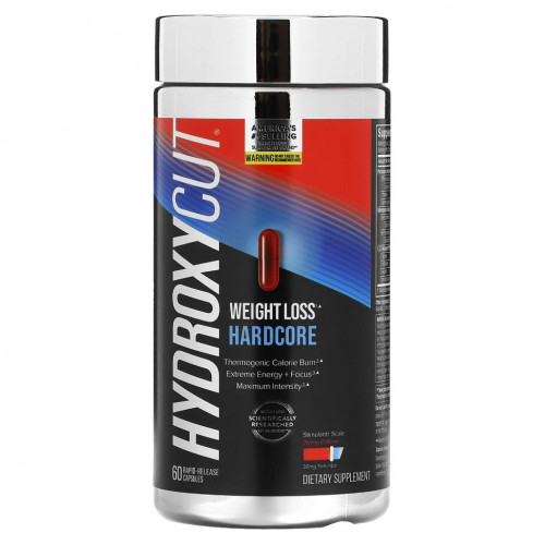 Hydroxycut, Hardcore, 60 капсул с быстрым высвобождением