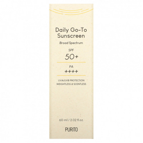 Purito, Daily Go-To Sunscreen, SPF 50+ PA++++, 2.02 fl oz (60 ml)