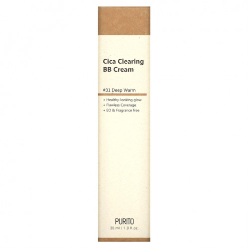 Purito, Cica Clearing BB Cream, #31 Deep Warm, 1 fl oz (30 ml)