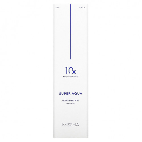 Missha, Super Aqua, ультра гиалроновая эмульсия, 130 мл (4,39 жидк. Унции)