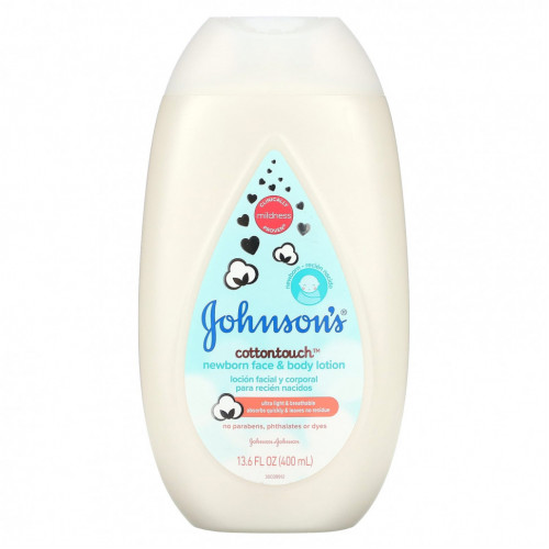 Johnson & Johnson, Cottontouch, лосьон для лица и тела для новорожденных, 400 мл (13,6 жидк. Унции)