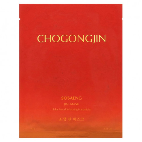 Missha, Тканевая маска Chogongjin Sosaeng Jin, 1 тканевая маска, 40 г (1,41 унции)