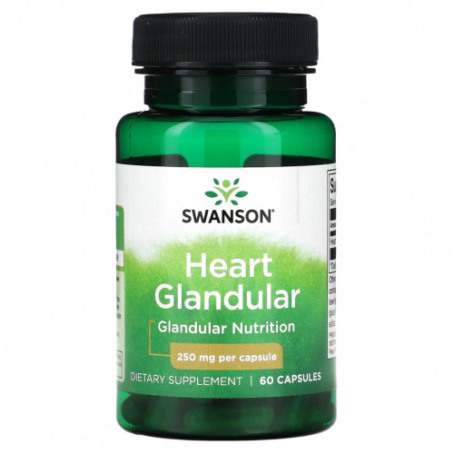 Swanson, Heart Glandular, 250 мг, 60 капсул