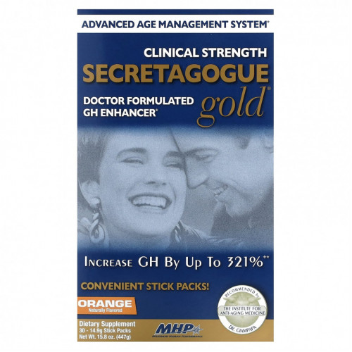 MHP, Secretagogue-Gold, апельсин, 30 пакетиков в стиках по 14,9 г (0,53 унции)