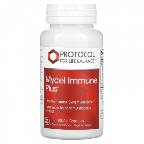 Protocol for Life Balance, Mycel Immune Plus, 90 растительных капсул