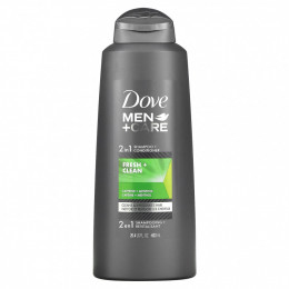 Dove, Men + Care, шампунь и кондиционер 2 в 1, Fresh & Clean, 603 мл (20,4 жидк. Унции)