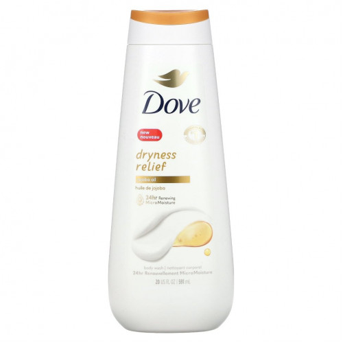 Dove, Гель для душа для снятия сухости с маслом жожоба, 591 мл (20 жидк. Унций)