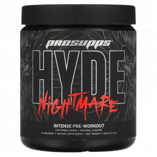 ProSupps, Hyde Nightmare, Intense Pre-Workout, Lightning Lemon, 11 oz (312 g)