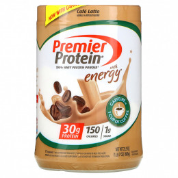 Premier Protein, 100% порошок из сывороточного протеина, латте для кофе, 680 г (1 фунт 7 унций)