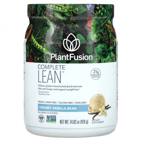 PlantFusion, Complete Lean, сливочные стручки ванили, 420 г (14,82 унции)