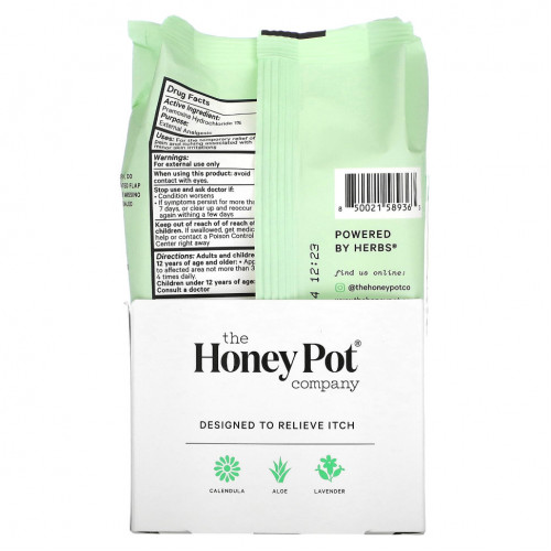 The Honey Pot Company, Anti-Itch Soothing Wipes , 30 Count